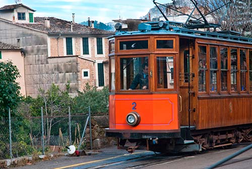 Le tramway Orange Express à Sóller, Majorque